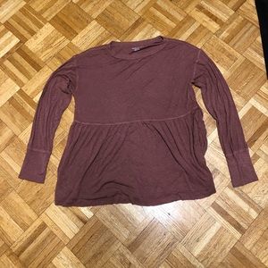 Baby doll style long sleeve shirt